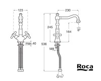 MEDIDAS GRIFERIA COCINA CARMEN ROCA